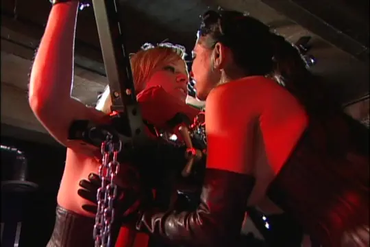 Poster: Blond Anna Mills Tied Up And Fingered