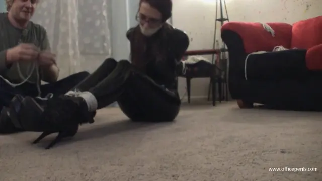 Poster: Shiny Catsuit Hogtie